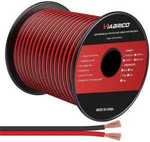 VIABRICO 14AWG 100FT Electrical Wire Cable 2 Conductors Red Black Hookup LED Lighting Strips Flexible Extension Cord 14Gauge Copper Clad Aluminum 12V/24V DC VIABRICO 14AWG 100FT Electrical Wire Cable 2 Conductors Red Black Hookup LED Lighting Strips Flexible Extension Cord 14Gauge Copper Clad Aluminum 12V/24V DC