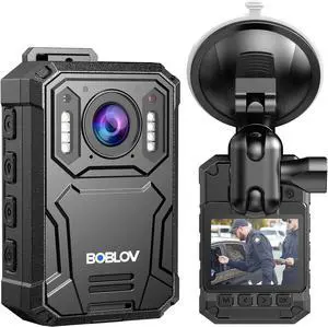BOBLOV KJ23Pro 2K 128GB Body Worn Camera with Night Vision, 4000mAh Battery | 15 Hours Continuous Recording, with Car Suction for Dashcams, Law Enforcement, Security, Outdoor Work BOBLOV KJ23Pro 2K 128GB Body Worn Camera with Night Vision, 4000mAh Battery | 15 Hours Continuous Recording, with Car Suction for Dashcams, Law Enforcement, Security, Outdoor Work