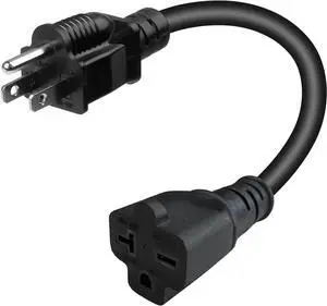Morec Nema 5-15P to 6-20R Adapter 120V/240V Adaptor Connector 15A Household Plug to 6-20 Receptacle Adapter Cord Morec Nema 5-15P to 6-20R Adapter 120V/240V Adaptor Connector 15A Household Plug to 6-20 Receptacle Adapter Cord
