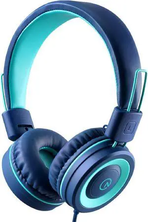 noot products K11 Kids Headphones Wired 3.5mm Jack Tangle-Free Navy/Teal | 5ft Long Cord, Foldable, Plug in On-Ear Headset for iPad, Kindle Fire, Boys, Girls, School, Laptop Travel Plane Tablet noot products K11 Kids Headphones Wired 3.5mm Jack Tangle-Free Navy/Teal | 5ft Long Cord, Foldable, Plug in On-Ear Headset for iPad, Kindle Fire, Boys, Girls, School, Laptop Travel Plane Tablet