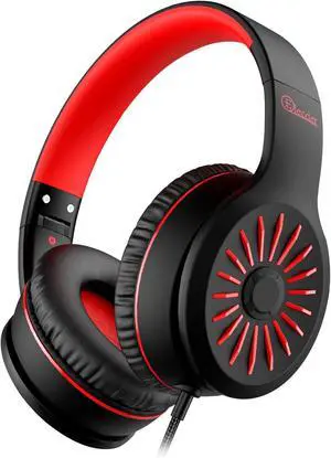 ELECDER i45 Kids Headphones Wired, On-Ear Headphones for School Teens, Red | Foldable Portable, 1.5M Cord Headphone Stereo Aux Jack 3.5mm Headset for Smartphones Chromebook Computer PC Airplane Travel ELECDER i45 Kids Headphones Wired, On-Ear Headphones for School Teens, Red | Foldable Portable, 1.5M Cord Headphone Stereo Aux Jack 3.5mm Headset for Smartphones Chromebook Computer PC Airplane Travel