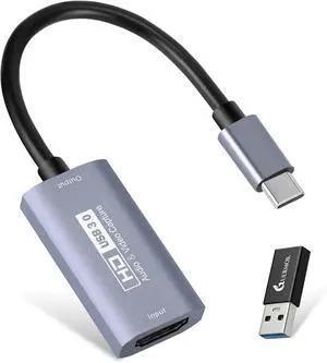 GUERMOK Video Capture Card, USB3.0 HDMI to USB-C Capture Device, 2K@30FPS | Stream & Record Gameplay at 1080P@60FPS, Compatible with Mac OS, Windows, Quest 3, OBS, Zoom, PS5/4, Switch, Xbox (Black) GUERMOK Video Capture Card, USB3.0 HDMI to USB-C Capture Device, 2K@30FPS | Stream & Record Gameplay at 1080P@60FPS, Compatible with Mac OS, Windows, Quest 3, OBS, Zoom, PS5/4, Switch, Xbox (Black)