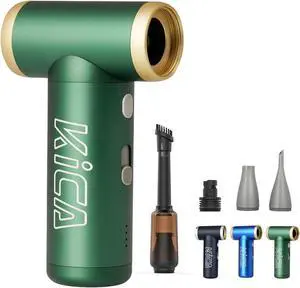 KiCA JetFan 2S Combo Compressed AirCan Substitute,117000RPM Air Duster Electric Blower for ComputerKeyboard Cleaning,Hair Drying,Camping,Outdoors,Car,Barbershop,Handmade,Rechargable,Metal Body,Green KiCA JetFan 2S Combo Compressed AirCan Substitute,117000RPM Air Duster Electric Blower for ComputerKeyboard Cleaning,Hair Drying,Camping,Outdoors,Car,Barbershop,Handmade,Rechargable,Metal Body,Green