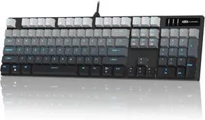 MageGee MK-Storm Mechanical Gaming Keyboard, 104 Keys Wired Light Up Keyboard with Linear Red Switch, Ice Blue Backlit, Double-Shot Keycaps, N-Key Rollover for Laptop, Desktop, PC (Gradient Gray) MageGee MK-Storm Mechanical Gaming Keyboard, 104 Keys Wired Light Up Keyboard with Linear Red Switch, Ice Blue Backlit, Double-Shot Keycaps, N-Key Rollover for Laptop, Desktop, PC (Gradient Gray)