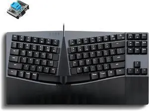 Perixx PERIBOARD-335BL Wired Ergonomic Mechanical Compact Keyboard - Low-Profile Blue Clicky Switches - Programmable Feature with Macro Keys - Compatible with Windows and Mac OS X - US English Perixx PERIBOARD-335BL Wired Ergonomic Mechanical Compact Keyboard - Low-Profile Blue Clicky Switches - Programmable Feature with Macro Keys - Compatible with Windows and Mac OS X - US English