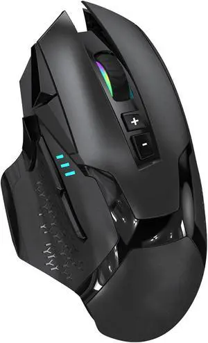Wireless Bluetooth Mouse for Laptop Thumb Rest Ergonomic - 4000DPI Rechargeable 10 Buttons/Shortcuts USB-C RGB Silence, Right Hand up for 3 Devices for Laptop Mac PC Wireless Bluetooth Mouse for Laptop Thumb Rest Ergonomic - 4000DPI Rechargeable 10 Buttons/Shortcuts USB-C RGB Silence, Right Hand up for 3 Devices for Laptop Mac PC