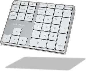 Macally Bluetooth Number Pad for Laptop - Rechargeable Wireless Numeric Keypad - Slim 35 Key Wireless Number Pad Keyboard for Data Entry, 10 Key Numpad Compatible with Mac, MacBook, iPad, PC, Windows Macally Bluetooth Number Pad for Laptop - Rechargeable Wireless Numeric Keypad - Slim 35 Key Wireless Number Pad Keyboard for Data Entry, 10 Key Numpad Compatible with Mac, MacBook, iPad, PC, Windows