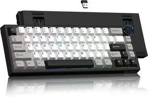Womier Wireless 60% Gaming Keyboard with CNC Knob Mechanical Keyboard | QMK/VIA Creamy Mechanical Keyboard,Tri-Mode Thocky Custom Black White Key Board,Hot Swap Gasket Mount RGB for Win/Mac-Q61 V2 Womier Wireless 60% Gaming Keyboard with CNC Knob Mechanical Keyboard | QMK/VIA Creamy Mechanical Keyboard,Tri-Mode Thocky Custom Black White Key Board,Hot Swap Gasket Mount RGB for Win/Mac-Q61 V2