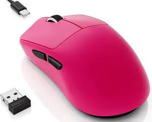 SEUNKWANG EWEAND X23 Pro Gaming Mouse, Tri-Mode 2.4G/USB-C/Bluetooth Wireless Mouse, PAW3311 Sensor, 12,000 DPI, 59g Lightweight, 1ms Ultra-Low Delay, Gaming & Computer Mouse for Laptop/PC/Mac-Pink SEUNKWANG EWEAND X23 Pro Gaming Mouse, Tri-Mode 2.4G/USB-C/Bluetooth Wireless Mouse, PAW3311 Sensor, 12,000 DPI, 59g Lightweight, 1ms Ultra-Low Delay, Gaming & Computer Mouse for Laptop/PC/Mac-Pink