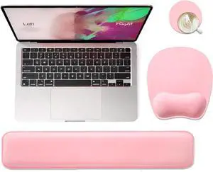 Memory Foam Set Wrist Rest Pad & Mouse Wrist Rest Support,Ergonomic Design for Office,Home,Laptop,Desktop Computer,Gaming Keyboard - Pink Memory Foam Set Wrist Rest Pad & Mouse Wrist Rest Support,Ergonomic Design for Office,Home,Laptop,Desktop Computer,Gaming Keyboard - Pink