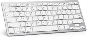 OMOTON Ultra-Slim Bluetooth Keyboard for iPad,iPad Pro/Air/Mini,iPhone | Stable Wireless iOS Keyboard with 12 Multimedia Keys, Portable Size for Office, Business, Travel, School,White OMOTON Ultra-Slim Bluetooth Keyboard for iPad,iPad Pro/Air/Mini,iPhone | Stable Wireless iOS Keyboard with 12 Multimedia Keys, Portable Size for Office, Business, Travel, School,White
