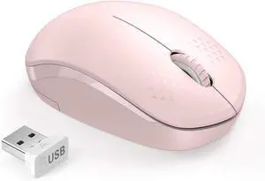 seenda Wireless Mouse for Laptop, 2.4G Noiseless Computer Mouse,Pink | Small portable design,USB receiver, quiet clicks, smooth tracking, 24-month battery life Mice for laptop,Chromebook and PC. seenda Wireless Mouse for Laptop, 2.4G Noiseless Computer Mouse,Pink | Small portable design,USB receiver, quiet clicks, smooth tracking, 24-month battery life Mice for laptop,Chromebook and PC.