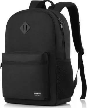 YAMTION Black Backpack for Women Men,Casual School Backpack Teen Boys and Girls 15.6 Inch Laptop Bookbag with USB Charger for College High School Travel Business YAMTION Black Backpack for Women Men,Casual School Backpack Teen Boys and Girls 15.6 Inch Laptop Bookbag with USB Charger for College High School Travel Business
