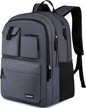 ZUBOND Backpack for Men & Women, Backpacks for School Teen Boys & Girl, Student Bookbag 15.6 inch Laptop Compartment for High Middle School, Black Travel Casual Bag ZUBOND Backpack for Men & Women, Backpacks for School Teen Boys & Girl, Student Bookbag 15.6 inch Laptop Compartment for High Middle School, Black Travel Casual Bag