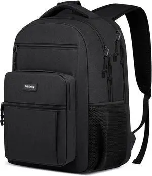 Backpack for Boys, Sturdy Backpack 36L for Boys Middle High School | 600D Water-Resistant Laptop Bag with 17.3 Inch Compartment, Ergonomic Anti-Theft Student Bookbag, Black Backpack for Boys, Sturdy Backpack 36L for Boys Middle High School | 600D Water-Resistant Laptop Bag with 17.3 Inch Compartment, Ergonomic Anti-Theft Student Bookbag, Black