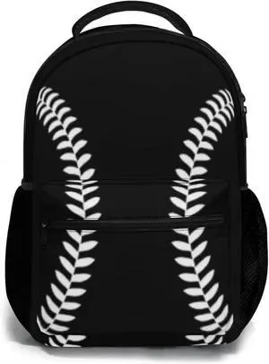 Miaoquhe Black Baseball Backpacks School Bookbag for Kids Sport Softball Backpacks Laptop Shoulder Bag for Women Girls Men Boys School Casual Daypack for Travel Hiking Camping Miaoquhe Black Baseball Backpacks School Bookbag for Kids Sport Softball Backpacks Laptop Shoulder Bag for Women Girls Men Boys School Casual Daypack for Travel Hiking Camping