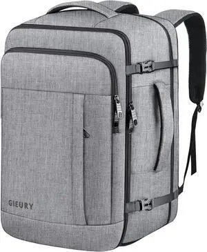 Carry On Backpack, 50L Extra Large Travel Backpack | Expandable, Anti-Theft, Shoe Compartment, Luggage Suitcase for Men & Women Daypack Lightweight Business Weekender Bag, Grey Carry On Backpack, 50L Extra Large Travel Backpack | Expandable, Anti-Theft, Shoe Compartment, Luggage Suitcase for Men & Women Daypack Lightweight Business Weekender Bag, Grey