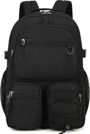 Lohol Water Resistant Daypack with Mulitiple Pockets for School Travel Outdoor College, 15.6 inch Laptop Backpack for Men and Women (Black) Lohol Water Resistant Daypack with Mulitiple Pockets for School Travel Outdoor College, 15.6 inch Laptop Backpack for Men and Women (Black)