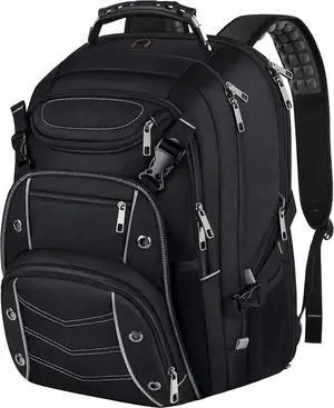Extra Large Laptop Backpack, 22" x 17" x 10", 60L Capacity, Multi-Compartment Protection, Fits 15.6-19" Laptops, TSA Approved, RFID Anti-Theft, Sport Travel Backpack Extra Large Laptop Backpack, 22" x 17" x 10", 60L Capacity, Multi-Compartment Protection, Fits 15.6-19" Laptops, TSA Approved, RFID Anti-Theft, Sport Travel Backpack