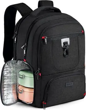 BIKROD Lunch Backpack, Insulated Cooler Lunch Bag Backpack, Large Travel 17.3 Laptop Back Pack Sturdy Computer College School Bookbag for Women Men for Men Women Work Hiking Picnic BIKROD Lunch Backpack, Insulated Cooler Lunch Bag Backpack, Large Travel 17.3 Laptop Back Pack Sturdy Computer College School Bookbag for Women Men for Men Women Work Hiking Picnic
