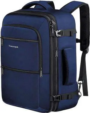 Vancropak 35L Traveling Backpack, Airplane Approved Travel Carry on Bag | Adjustable Strap, Hand Luggage Business Bag for Men, Lightweight Weekender Suitcase, Womens Work Backpack, Water Resistant Vancropak 35L Traveling Backpack, Airplane Approved Travel Carry on Bag | Adjustable Strap, Hand Luggage Business Bag for Men, Lightweight Weekender Suitcase, Womens Work Backpack, Water Resistant