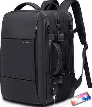 BANGE 35L Travel Backpacks,Weekender Expandable Carry-On Backpack for Airplanes, Waterproof 17.3 inch Laptop Backpack for Men and Women BANGE 35L Travel Backpacks,Weekender Expandable Carry-On Backpack for Airplanes, Waterproof 17.3 inch Laptop Backpack for Men and Women