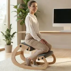 Ergonomic Kneeling Chair with Adjustable Seats - Knee Chair for Posture Correction & Kneel Rocking Stool for Desk - Back Pain Relief for Home and Office, Supports 250 pounds - 5 Years Warranty Ergonomic Kneeling Chair with Adjustable Seats - Knee Chair for Posture Correction & Kneel Rocking Stool for Desk - Back Pain Relief for Home and Office, Supports 250 pounds - 5 Years Warranty