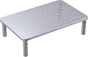 HUANUO Monitor Riser - 3 Height Adjustable Stand for Laptop, Computer, iMac, PC, Printer, Desktop Ergonomic Metal Monitor Riser with Mesh Platform HUANUO Monitor Riser - 3 Height Adjustable Stand for Laptop, Computer, iMac, PC, Printer, Desktop Ergonomic Metal Monitor Riser with Mesh Platform