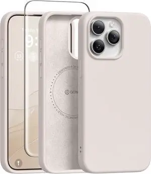 GONEZ Magnetic for iPhone 15 Pro Max Case, Silicone Holster Stone | Compatible with MagSafe, Camera Button & Screen Protector, Microfiber Lining, 3 Layers Soft Gel Rubber Shockproof Slim 6.7" GONEZ Magnetic for iPhone 15 Pro Max Case, Silicone Holster Stone | Compatible with MagSafe, Camera Button & Screen Protector, Microfiber Lining, 3 Layers Soft Gel Rubber Shockproof Slim 6.7"
