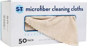 S&T INC. Microfiber Cleaning Cloth, 50 Pack, 11.8" x 11.8", Beige | Storage Box Included, Edgeless Cleaning Cloth for Home and Car, Reusable and Multi-Purpose Cleaning Rags, Machine Washable S&T INC. Microfiber Cleaning Cloth, 50 Pack, 11.8" x 11.8", Beige | Storage Box Included, Edgeless Cleaning Cloth for Home and Car, Reusable and Multi-Purpose Cleaning Rags, Machine Washable