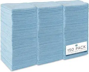 S&T INC. Microfiber Cleaning Cloth, 150 Pack, 11.5" x 11.5", Light Blue | Bulk Cleaning Cloth for Home and Car, Reusable and Multi-Purpose Cleaning Rags for Business, Machine Washable S&T INC. Microfiber Cleaning Cloth, 150 Pack, 11.5" x 11.5", Light Blue | Bulk Cleaning Cloth for Home and Car, Reusable and Multi-Purpose Cleaning Rags for Business, Machine Washable