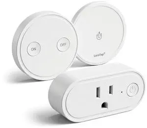 LoraTap Wireless Outlet - Ergonomic Round Remote (Comfort Grip!) + Magnetic Wall Base - Stick & Grab, No Wall Damage - 15A/1875W 100ft Range - Control for Hard-to-Reach Sockets, No More Bending LoraTap Wireless Outlet - Ergonomic Round Remote (Comfort Grip!) + Magnetic Wall Base - Stick & Grab, No Wall Damage - 15A/1875W 100ft Range - Control for Hard-to-Reach Sockets, No More Bending