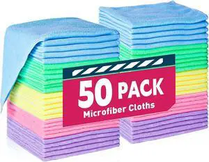 TEAWOO Microfiber Cleaning Cloths-50 Pack, Microfiber Towels Bulk | Cleaning Towels for Cars & Home, Cleaning Rags, 5 Colors Assorted (12x12 inches) TEAWOO Microfiber Cleaning Cloths-50 Pack, Microfiber Towels Bulk | Cleaning Towels for Cars & Home, Cleaning Rags, 5 Colors Assorted (12x12 inches)