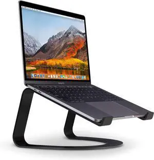 Twelve South Curve, Cooling Laptop Stand for MacBooks & Laptops,Matte Black | Elegant Desktop Stand, for MackBook & Laptops Including Neo, Lifts Screen and Camera for Better Ergonomics and Video Calls Twelve South Curve, Cooling Laptop Stand for MacBooks & Laptops,Matte Black | Elegant Desktop Stand, for MackBook & Laptops Including Neo, Lifts Screen and Camera for Better Ergonomics and Video Calls