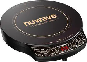 Nuwave Precision Induction Cooktop Gold, 96 Temp Settings 100°F to 575°F | 12 Shatter-Resistant Ceramic Glass Surface, Large 8 Heating Coil, Portable, 3 Wattage Settings 700, 900, and 1500 Watts Nuwave Precision Induction Cooktop Gold, 96 Temp Settings 100°F to 575°F | 12 Shatter-Resistant Ceramic Glass Surface, Large 8 Heating Coil, Portable, 3 Wattage Settings 700, 900, and 1500 Watts