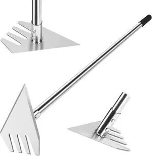 BARAYSTUS Garden Hoe Tool and Weeder, 56 Inch Ergonomic Long Handle Cultivator with Sharp Stainless Steel Blade, Heavy Duty Garden Hand Tiller for Weeding, Digging, Loosening Soil,Removing Moss BARAYSTUS Garden Hoe Tool and Weeder, 56 Inch Ergonomic Long Handle Cultivator with Sharp Stainless Steel Blade, Heavy Duty Garden Hand Tiller for Weeding, Digging, Loosening Soil,Removing Moss