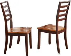 Steve Silver Company Abaco Side Solid Acacia and Hardwood, Set of 2 Chairs, Ergonomic Ladder Back, Scooped Seat for Comfort and Durability, 19" L x 22" W x 40" H, Brown Steve Silver Company Abaco Side Solid Acacia and Hardwood, Set of 2 Chairs, Ergonomic Ladder Back, Scooped Seat for Comfort and Durability, 19" L x 22" W x 40" H, Brown
