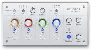 Roland BRIDGE CAST Dual Bus Gaming Mixer | Pro Audio Streaming Interface and Mixer for Online Gamers | 32-Bit Hardware DSP | USB-C Windows & Mac Connectivity | XLR Input for Mics | Ice White Roland BRIDGE CAST Dual Bus Gaming Mixer | Pro Audio Streaming Interface and Mixer for Online Gamers | 32-Bit Hardware DSP | USB-C Windows & Mac Connectivity | XLR Input for Mics | Ice White