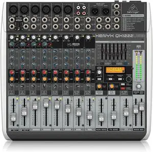 Behringer XENYX QX1222USB Premium 16-Input 2/2-Bus Mixer with XENYX Mic Preamps and Compressors, Klark Teknik Multi-FX Processor, Wireless Option and USB/Audio Interface Behringer XENYX QX1222USB Premium 16-Input 2/2-Bus Mixer with XENYX Mic Preamps and Compressors, Klark Teknik Multi-FX Processor, Wireless Option and USB/Audio Interface
