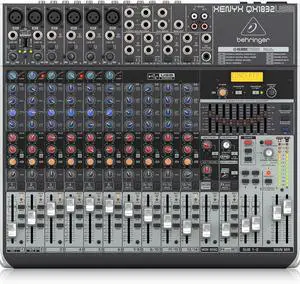 Behringer XENYX QX1832USB Premium 18-Input 3/2-Bus Mixer with XENYX Mic Preamps and Compressors, Klark Teknik Multi-FX Processor, Wireless Option and USB/Audio Interface Behringer XENYX QX1832USB Premium 18-Input 3/2-Bus Mixer with XENYX Mic Preamps and Compressors, Klark Teknik Multi-FX Processor, Wireless Option and USB/Audio Interface