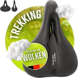 VELMIA Bicycle Saddle - Comfortable Saddle for Men and Women - 3 Zone Concept - Waterproof Bicycle Seat with Ergonomic Design VELMIA Bicycle Saddle - Comfortable Saddle for Men and Women - 3 Zone Concept - Waterproof Bicycle Seat with Ergonomic Design