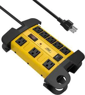 CRST 8-Outlet Heavy Duty Surge Protector Power Strip with USB-C, ETL Listed | Metal Industrial Power Bar with 15A Circuit Breaker, 6FT Extension Cord, 1350 Joules for Workshop, Garage, Office, Shop CRST 8-Outlet Heavy Duty Surge Protector Power Strip with USB-C, ETL Listed | Metal Industrial Power Bar with 15A Circuit Breaker, 6FT Extension Cord, 1350 Joules for Workshop, Garage, Office, Shop