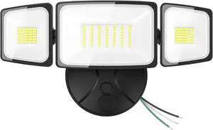 Onforu 75W Flood Lights Outdoor, 7000LM Brightness Security Lights Switch Controlled, 3 Adjustable Heads, IP65 Waterproof, 6500K Wall Mount Exterior LED Flood Light Onforu 75W Flood Lights Outdoor, 7000LM Brightness Security Lights Switch Controlled, 3 Adjustable Heads, IP65 Waterproof, 6500K Wall Mount Exterior LED Flood Light