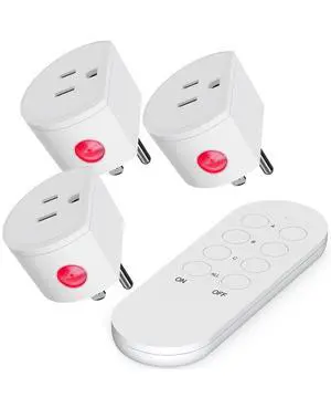 Wireless Remote Control Outlet, SURNICE Mini Remote Light Switch 10A/1200W for Christmas Lights, Up to 130 FT Long Range, FCC and ETL Certified Wireless Remote Control Outlet, SURNICE Mini Remote Light Switch 10A/1200W for Christmas Lights, Up to 130 FT Long Range, FCC and ETL Certified