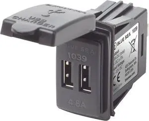 Blue Sea Systems 1039 Dual USB Charger 12/24V Blue Sea Systems 1039 Dual USB Charger 12/24V