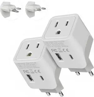 Ceptics Switzerland Travel Plug Set - with 2 USB + USA Socket Input - Type J and Type C- Ultra Compact - Safe Grounded Perfect for Cell Phones, Laptops, Camera Chargers Ceptics Switzerland Travel Plug Set - with 2 USB + USA Socket Input - Type J and Type C- Ultra Compact - Safe Grounded Perfect for Cell Phones, Laptops, Camera Chargers
