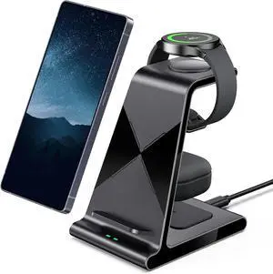 Wireless Charger for Samsung S25 Ultra, Charging Station for Galaxy S25/S25 Edge/S24 Ultra/S24+/S24/S23/Note 20/Z Flip 7/Fold 7, for Galaxy Watch 8/8 Classic/Ultra/7/6, Galaxy Buds 2 Pro (No Adapter) Wireless Charger for Samsung S25 Ultra, Charging Station for Galaxy S25/S25 Edge/S24 Ultra/S24+/S24/S23/Note 20/Z Flip 7/Fold 7, for Galaxy Watch 8/8 Classic/Ultra/7/6, Galaxy Buds 2 Pro (No Adapter)