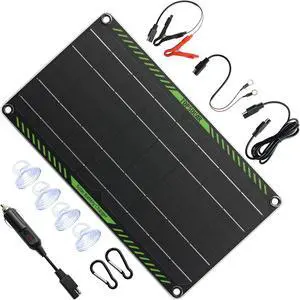 Topsolar 10 Watt 12 Volt Solar Trickle Charger 10W 12V Solar Panel Car Battery Charger Portable Solar Battery Maintainer for Car Motorcycle Boat Marine RV + Cigarette Lighter Plug Alligator Clip Topsolar 10 Watt 12 Volt Solar Trickle Charger 10W 12V Solar Panel Car Battery Charger Portable Solar Battery Maintainer for Car Motorcycle Boat Marine RV + Cigarette Lighter Plug Alligator Clip