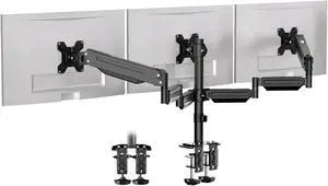 Pholiten Triple Monitor Mount for17-32 inches Screen, 2 Gas Spring Arms | Fully Adjustable Heavy Duty Monitor Arm, Clamp & Grommet Mounting, Holds 22 lbs Each Pholiten Triple Monitor Mount for17-32 inches Screen, 2 Gas Spring Arms | Fully Adjustable Heavy Duty Monitor Arm, Clamp & Grommet Mounting, Holds 22 lbs Each