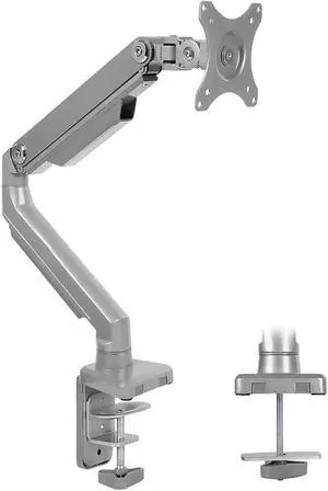 Mount-It! Single Monitor Arm Desk Mount, Mechanical Spring Height Adjustable Monitor Stand for 1332 Inch Screens up to 17.6 lbs, VESA 75x75 & 100x100, C-Clamp & Grommet Mount-It! Single Monitor Arm Desk Mount, Mechanical Spring Height Adjustable Monitor Stand for 1332 Inch Screens up to 17.6 lbs, VESA 75x75 & 100x100, C-Clamp & Grommet